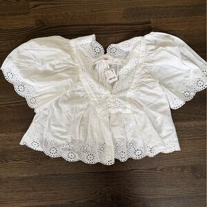 Free People Eyelet Blouse